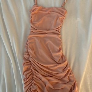 NWOT Lucy in the sky Backless dress with Rhinestone straps